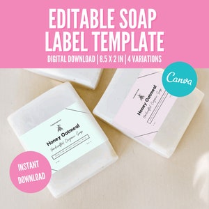 Custom Soap Label Template Body Product Label Template DIY Jar