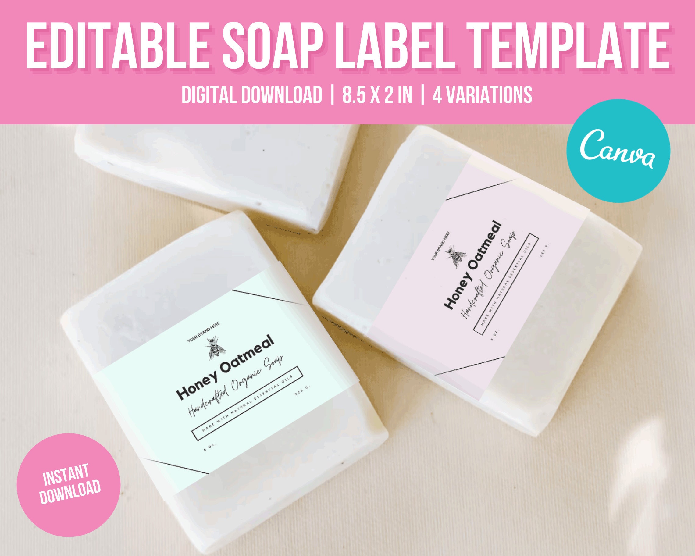 Printable lotion bar labels