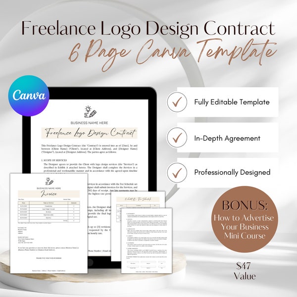 Freelance Logo Design Contract Template Etsy Freelance Logo Design Contract Template Etsy