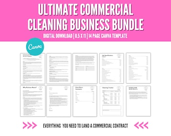 Cleaning Business Forms: Commercial Proposal & Contract (Canva Template)