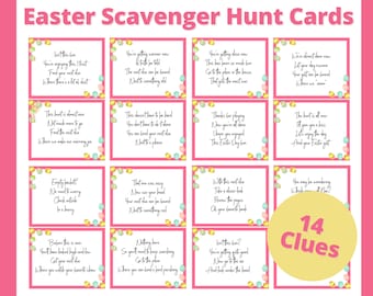 Easter Scavenger Hunt, Easter Egg Scavenger Hunt Clues, Treasure Hunt Clues, Easter Scavenger Hunt Ideas, Scavenger Hunt Hints, Hunt Riddles