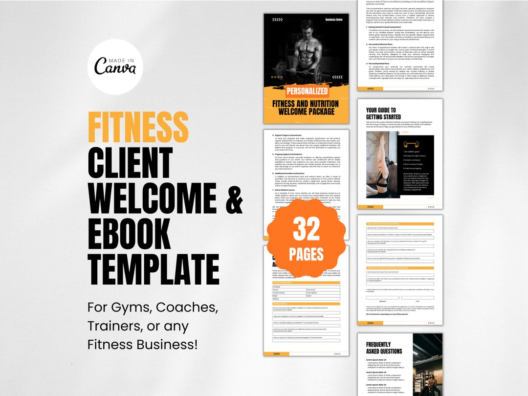 Personal Trainer Welcome Pack Template Fitness Ebook Fitness Personal Trainer Welcome Pack Template Fitness Ebook Fitness