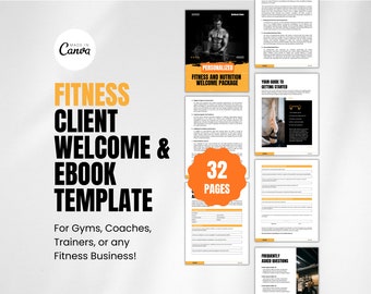 Fitness Client Welcome Pack: Nutrition & Training Ebook (Canva Template)