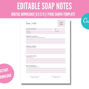 Modello di note di sapone modificabili, formato note di sapone, attività di estetista, moduli di estetista