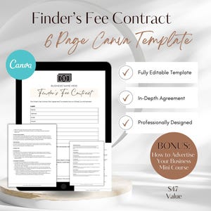 Finders Fee Agreement, Finders Fee Contract Template, Finders Fee Agreement Template, Finders Fee Agreement Sample