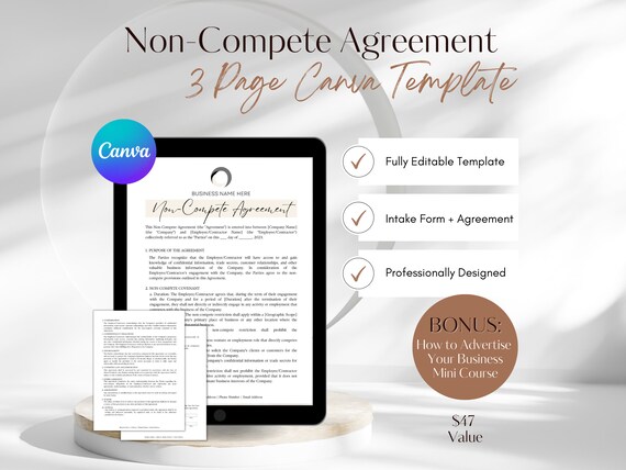 Standard Non Compete Agreement Template