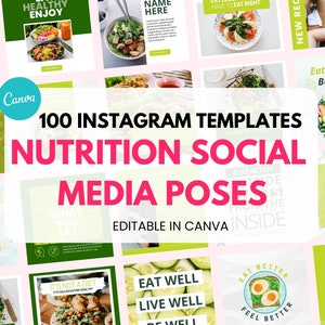 Nutrition Social Media Posts, Nutrition Instagram Post Ideas, Healthy Eating Graphic, Healthy Food Template, Healthy Eating Clip Art