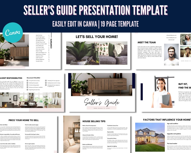 Sellers Guide Presentation Listing Presentation Canva Slides | Etsy