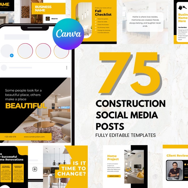 Construction Social Media Posts, Construction Instagram Posts, Construction Social Media Ideas, Social Media for Construction Companies