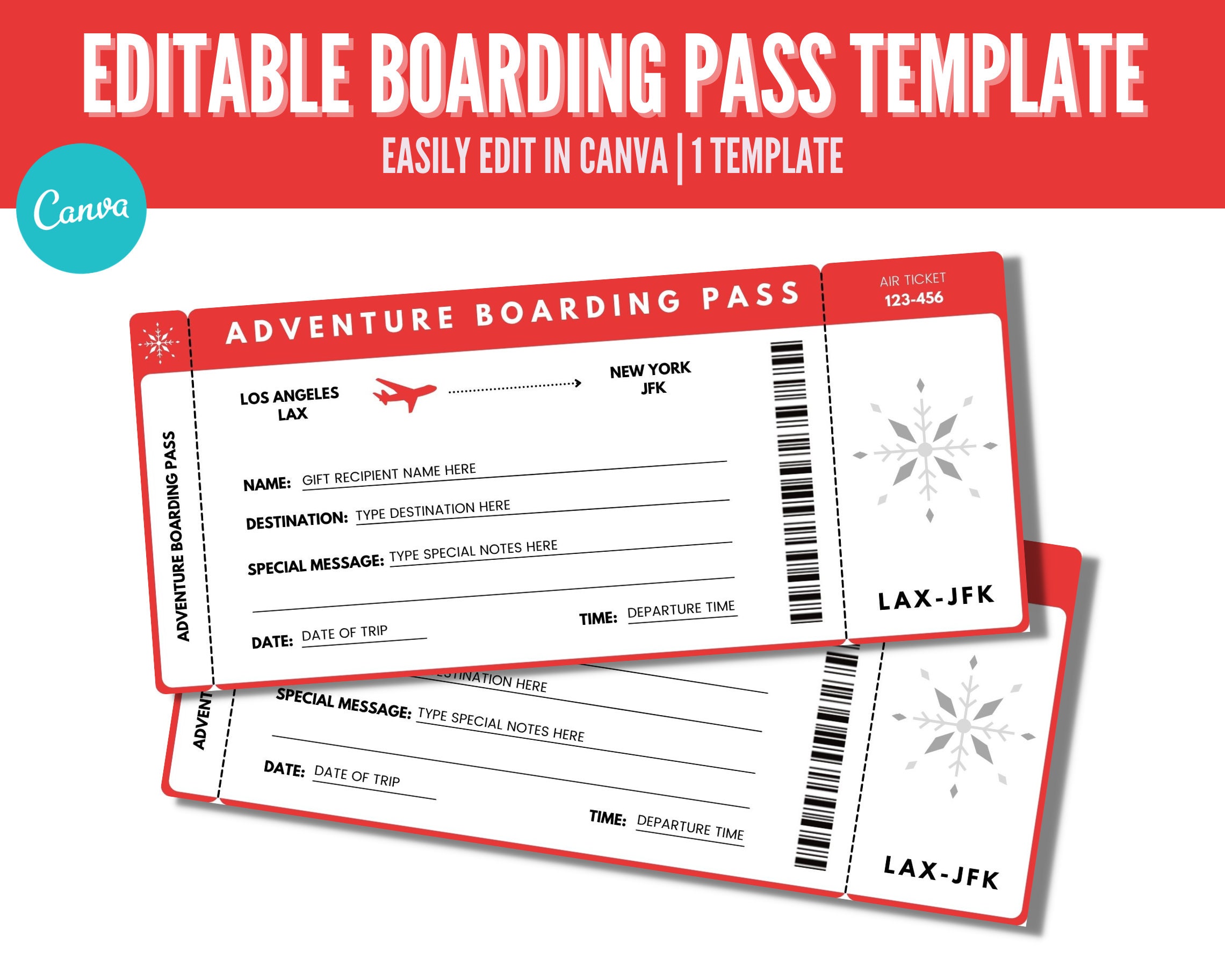 Boarding Pass Template Custom Boarding Pass Editable Etsy Australia
