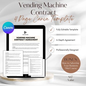 Vending Machine Contract, Vending Machine Contract Template, Vending Machine Contract PDF, Vending Machine Agreement Contract Sample
