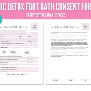 Ionic Foot Bath Consent Forms Ionic Foot Detox Consent Form - Etsy