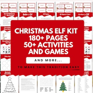 Kit elfo 2025, attività elfo stampabile, lettera di benvenuto modificabile, accessori e oggetti di scena, idee e giochi natalizi stampabili da mettere sullo scaffale