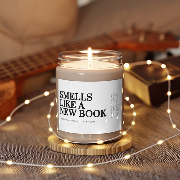 Book Scented Candle Etsy