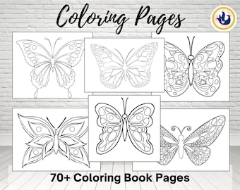 Butterfly Coloring Pages: 70+ Insect Art Activities (Digital Download)