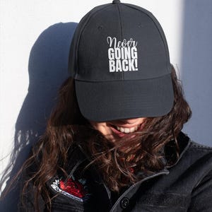 Protest Hat Anti Trump Hat Never Going Back - Gift for Her, Activist Protest, Unisex Hat, Motivational Quote, Protest Hat, Distressed Cap