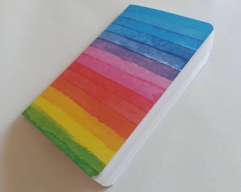 Regenbogen-Notizbuch mit frei wählbaren Innenseiten