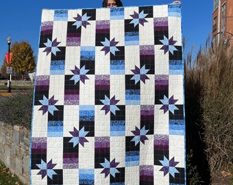 Aurelia Quilt Pattern, 60" by 84", Instant Download