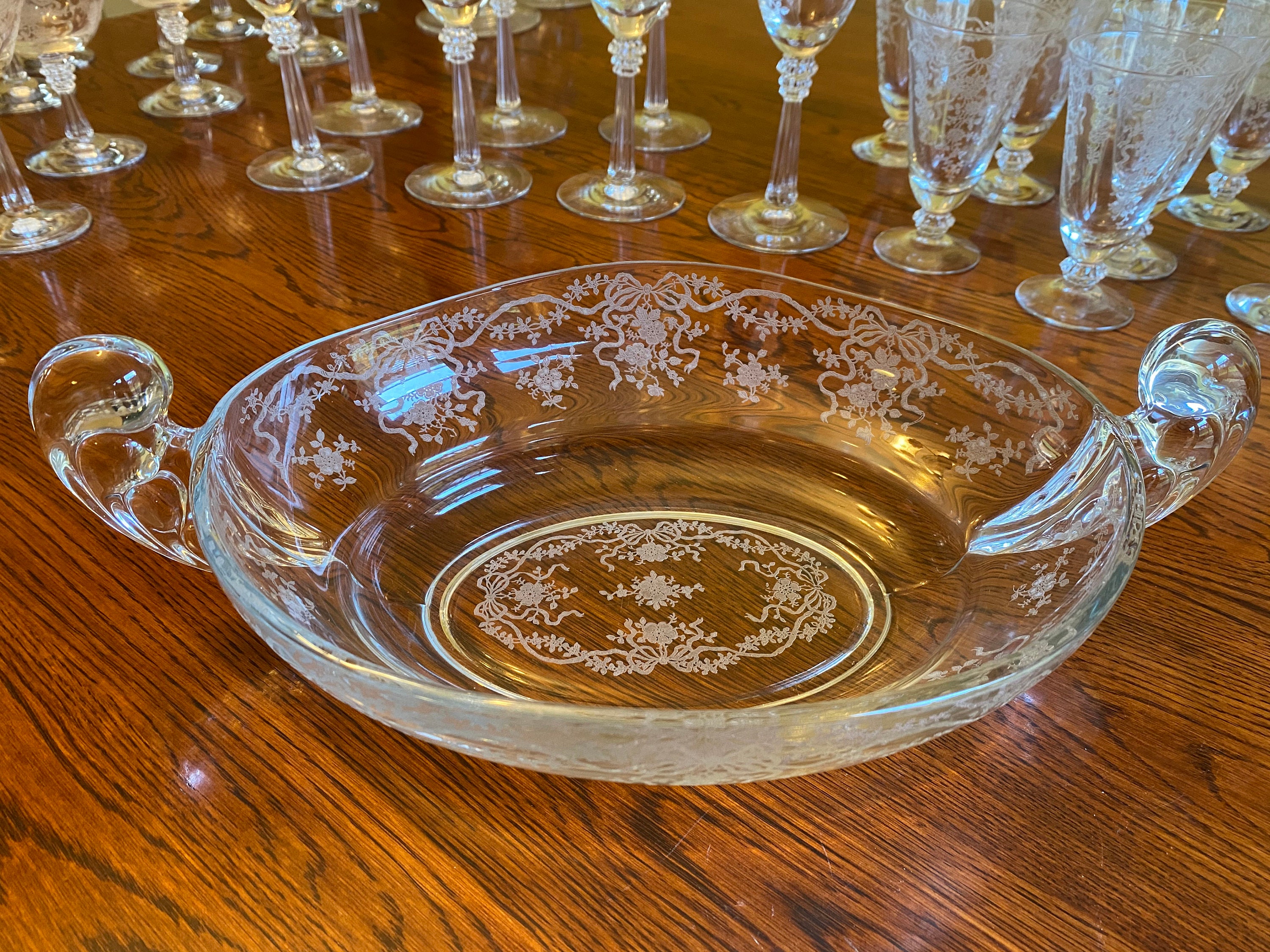 Fostoria Romance Serving Dish Etsy