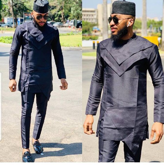 African Men Attire Men S Kaftan And Trousers Bespoke Etsy African Men Attire Men S Kaftan And Trousers Bespoke Etsy