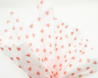 Heart Tissue Paper, Valentine Tissue Paper, Valentines Day