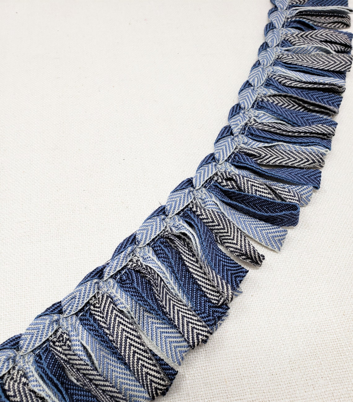 Blue Fringe Trim Decorative Trim Upholstery Fringe by The Etsy