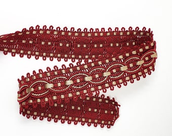 GRECO Red Tape Trim, Drapery, Upholstery, Pillows, Home Decor,  By The Yard