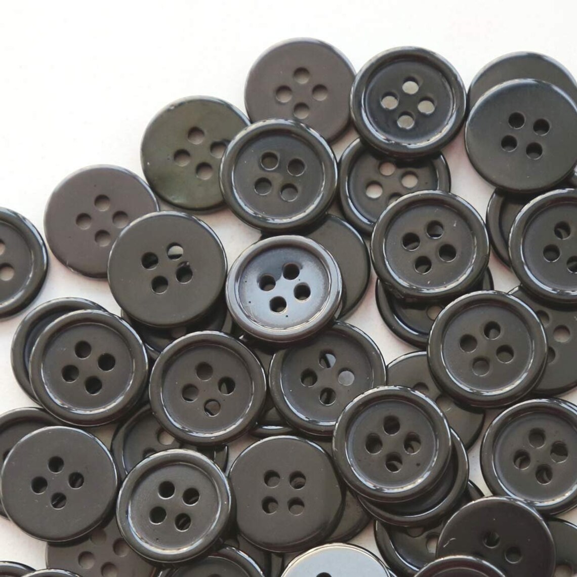 5/8 Inch Black Buttons Sewing Buttons 80 Pc Etsy