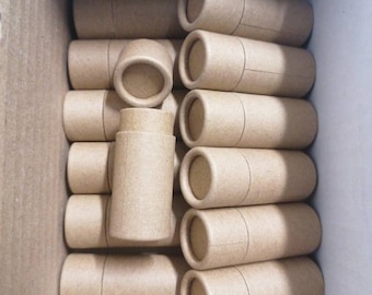 100 tubes de baume à lèvres push-up en papier kraft écologique (0,25 oz/7 g)