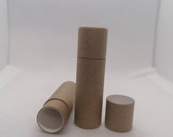 100 tubes de baume à lèvres Kraft, 10 g/0,3 oz, respectueux de l'environnement, marron