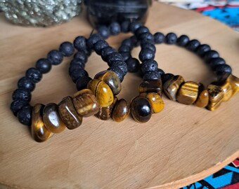 Colección de lava de ónix de ojo de tigre