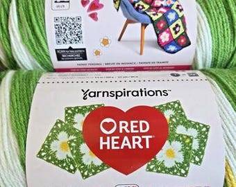 Red Heart All In One Flower Flower Field 8.8 Oz Lot of 4 Skeins