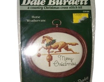 Dale Burdett Horse Weathervane Counted Cross Stitch Kit CCK102 Merry Christmas