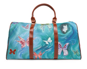 Whimsical Butterfly Waterproof Travel Bag