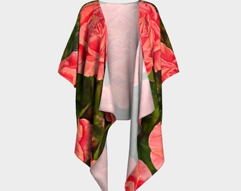 Kimono drapé rose