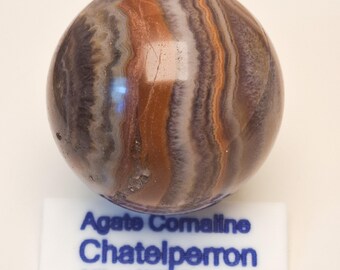 Esfera de ágata cornalina Chatelperron
