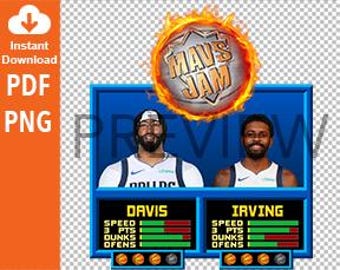 Dallas Basketball Jam - Digital art download png pdf