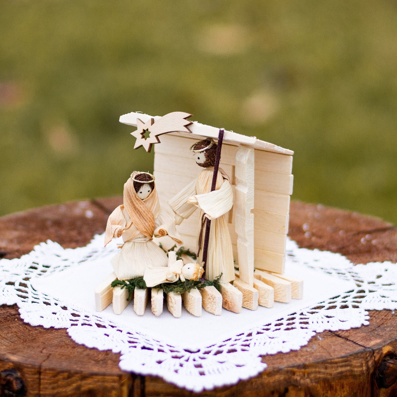 Bethlehem Nativity Scene Handmade Corn Husk Folk Art Dolls - Etsy