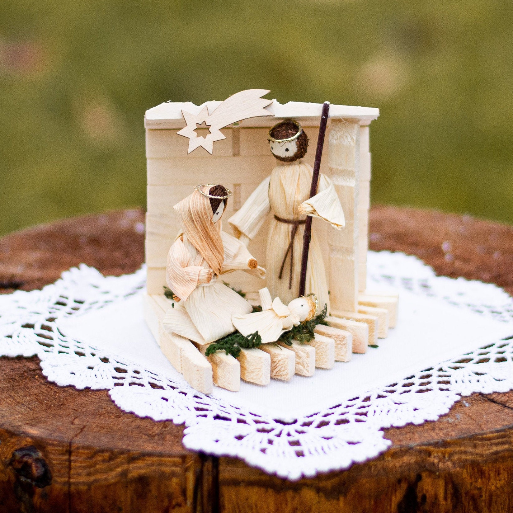 Bethlehem Nativity Scene Handmade Corn Husk Folk Art Dolls - Etsy