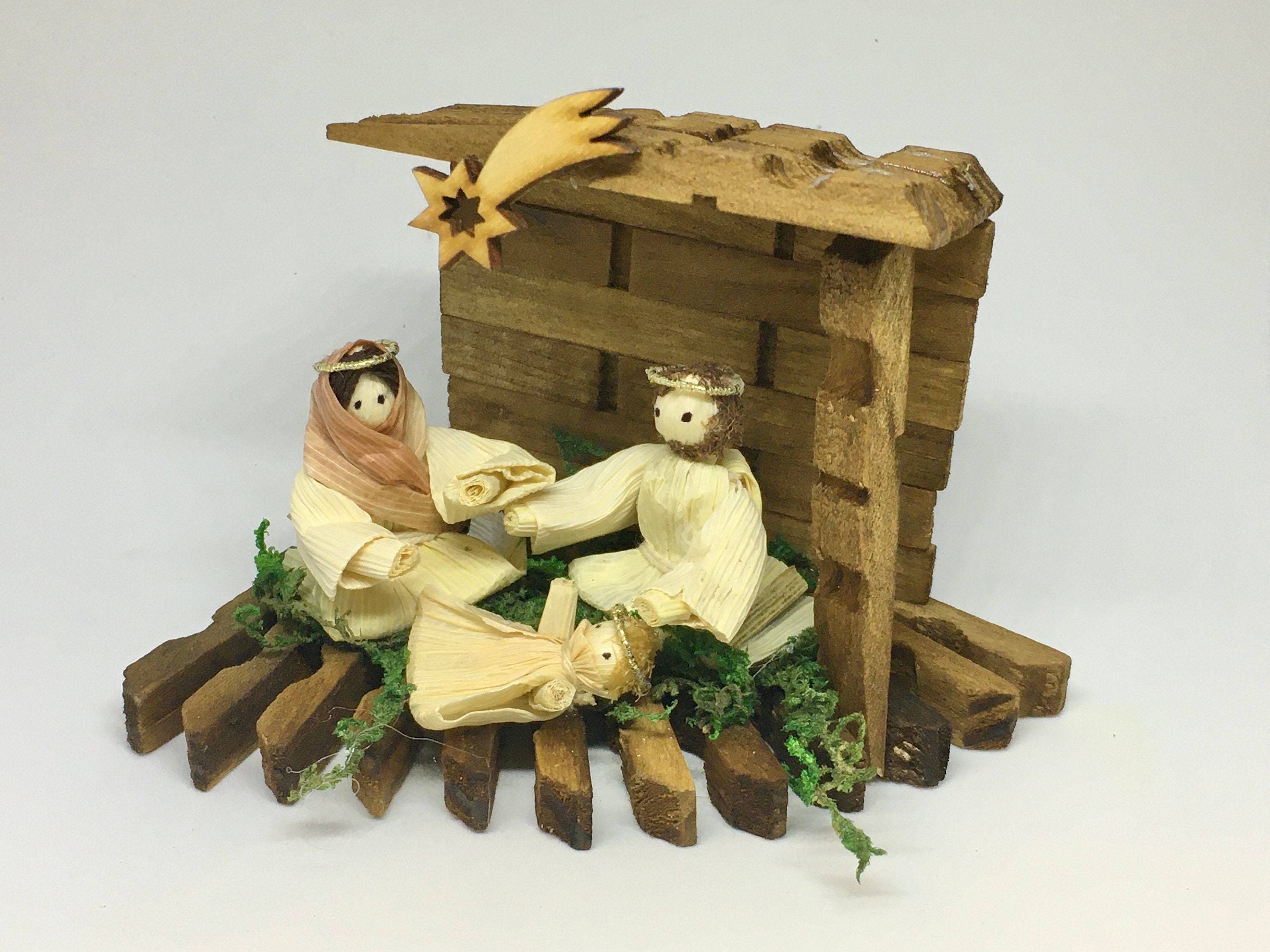 Bethlehem Nativity Scene Handmade Corn Husk Folk Art Dolls - Etsy