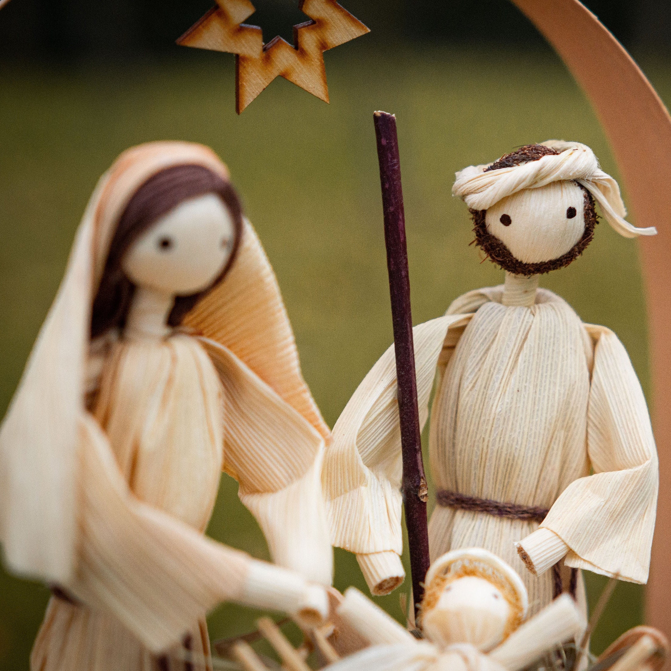Bethlehem Nativity Scene Handmade Corn Husk Folk Art Dolls - Etsy