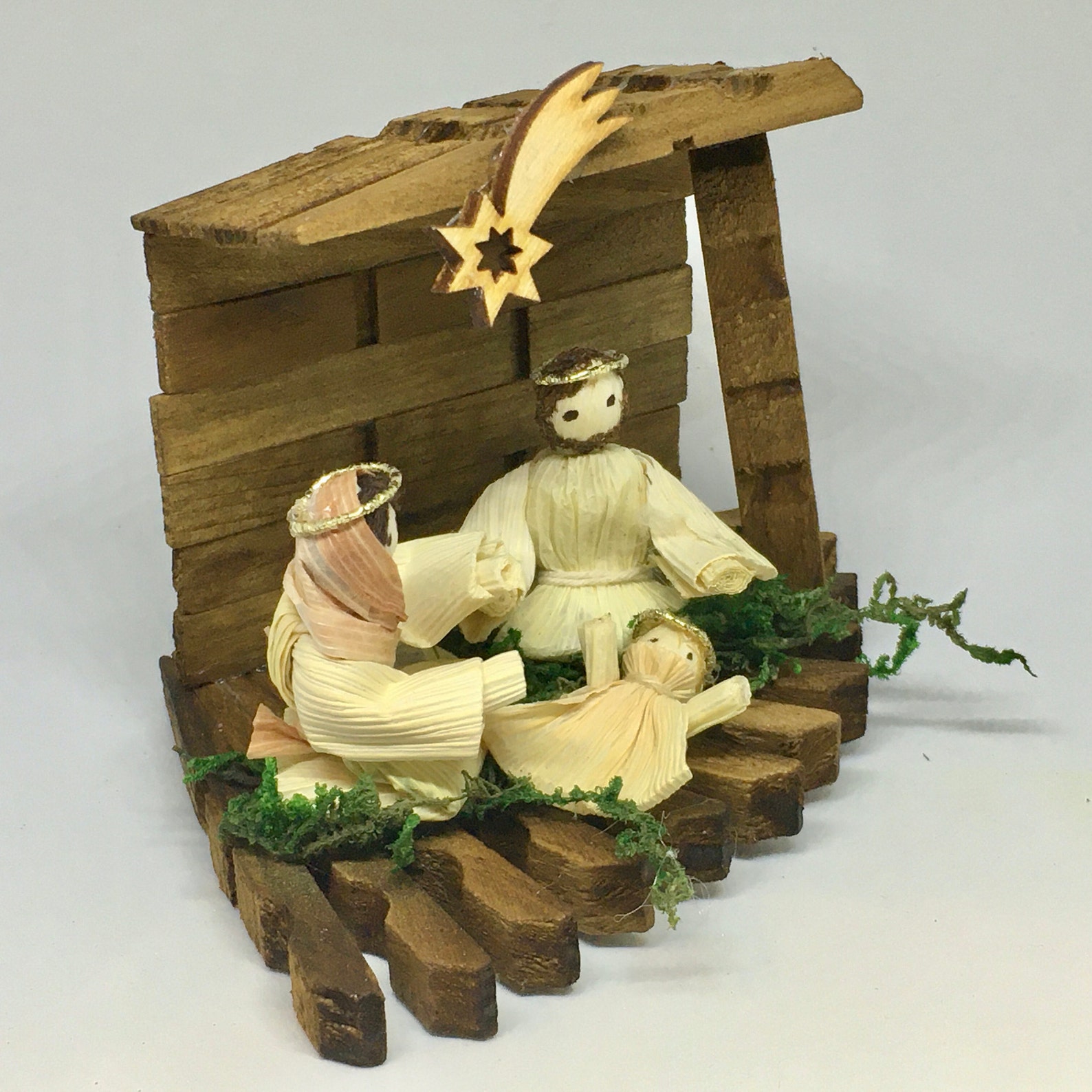 Bethlehem Nativity Scene Handmade Corn Husk Folk Art Dolls | Etsy