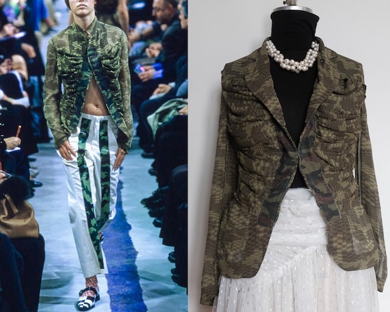 Runway Comme des Garcons kahki reversible camoufl… - image 1