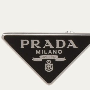 Prada metal logo for sale sale