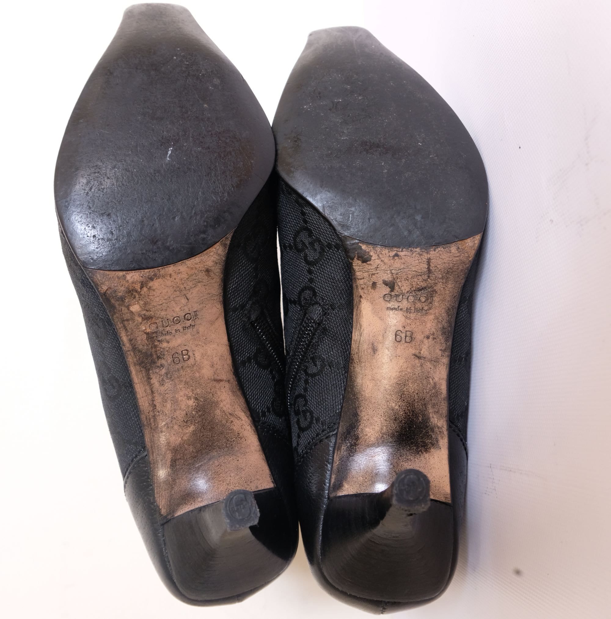 Tom Ford Gucci Pointed Toe Ankle Boots Kitten Heels 6b Black Used