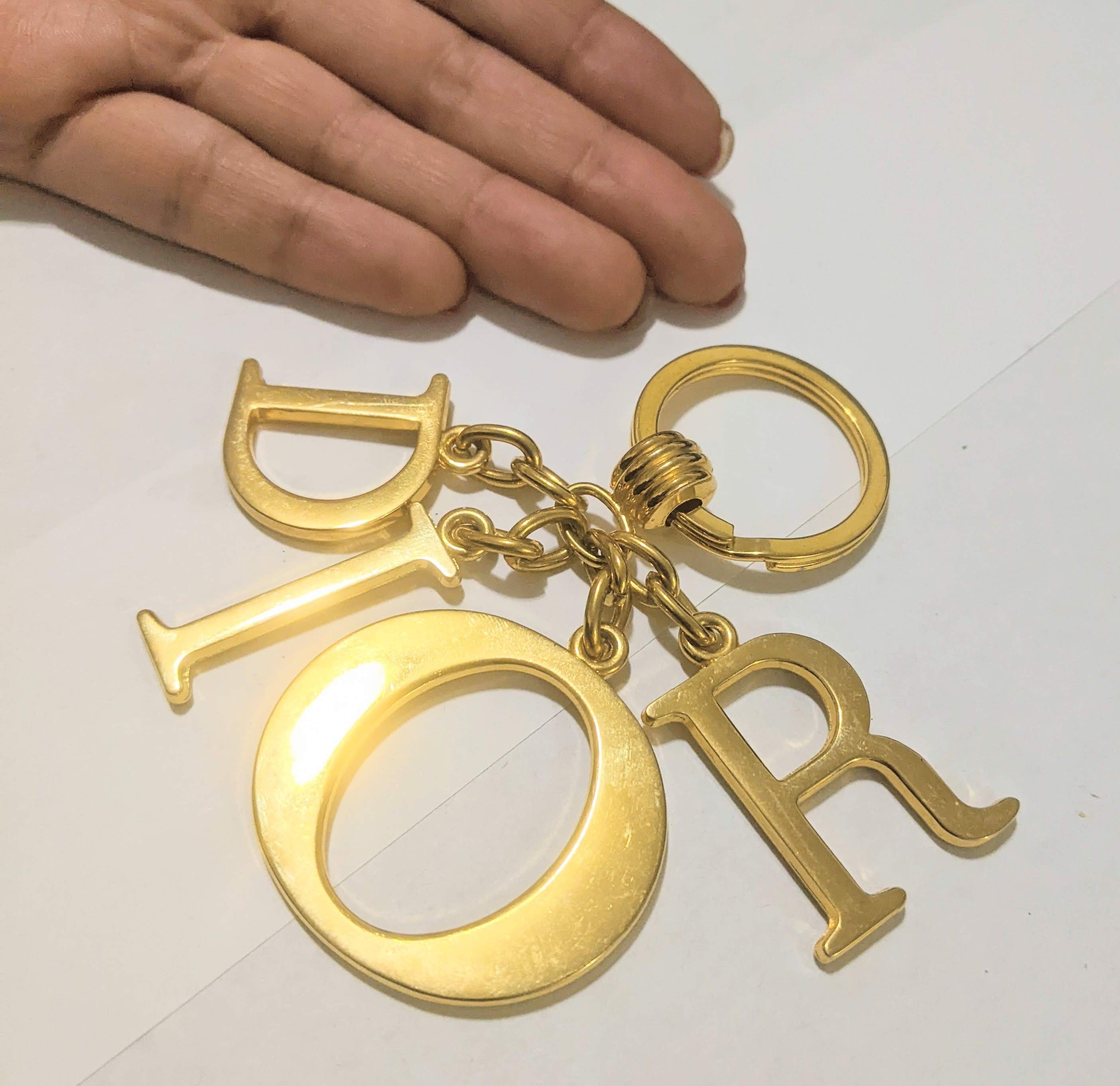 Authentic Christian Dior Bag/key Charm Gold From Lady Dior Etsy