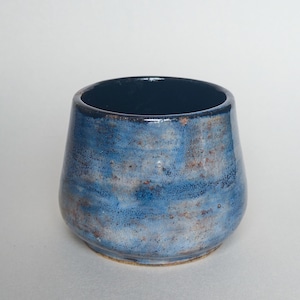 Handmade Ceramic Blue and Black Cup