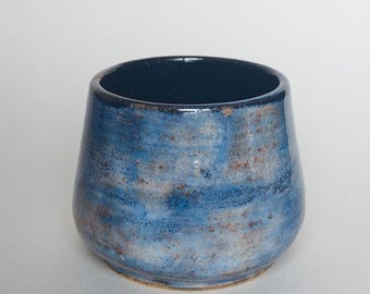 Handmade Ceramic Blue and Black Cup