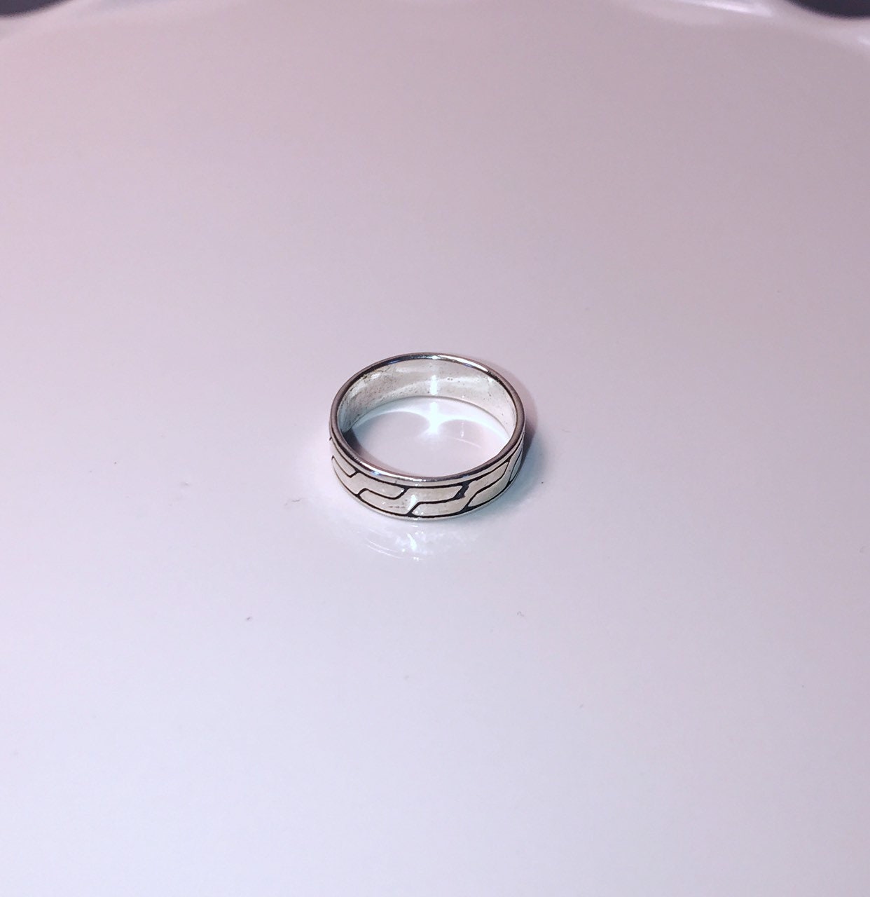 Size 8.25 Sterling Silver Ring Plain Band - Etsy