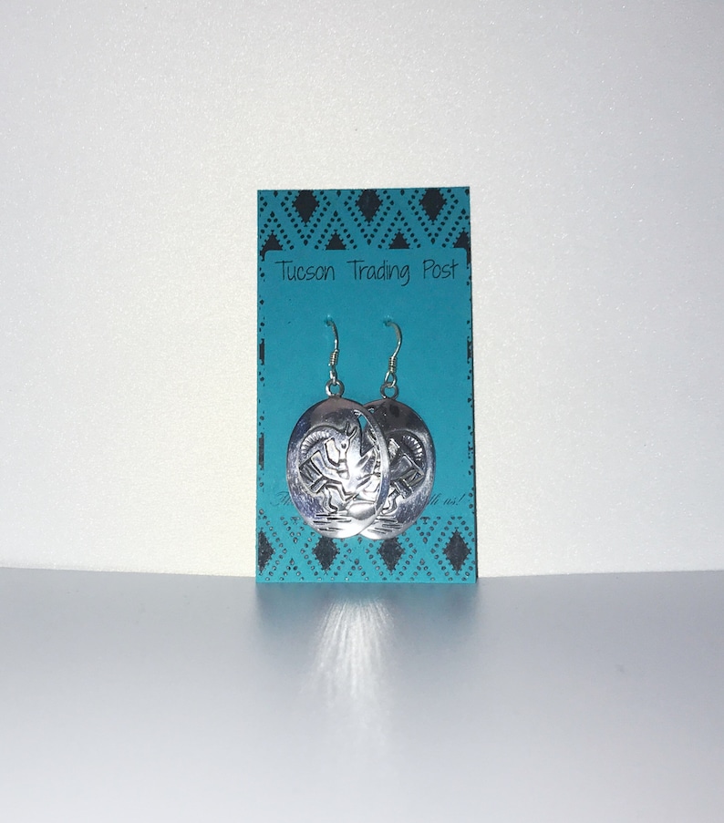 Vintage Silver Hopi-style Earrings